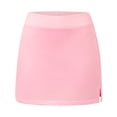 thumbnail image 4 of Womens Skort High Waist Side Slit Skirt with Built in Shorts Solid Stretchy Bodycon Pencil Casual Pink M, 4 of 4