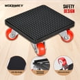 thumbnail image 5 of Furniture Lifter,Furniture Movers with 4 Wheels,Carbon Steel Panel Heavy Duty Dolly,360° Rotatable Rubber Universal Wheels,Maximum Load 1100LBS (Black, 4.2x3.9 in), 5 of 7