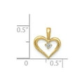 thumbnail image 4 of Real 14kt Yellow Gold AA .02ct. Diamond Heart Pendant; for Adults and Teens; for Women and Men, 4 of 4
