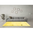 thumbnail image 3 of Ahgly Company Indoor Square Solid Yellow Modern Area Rugs, 4' Square, 3 of 4