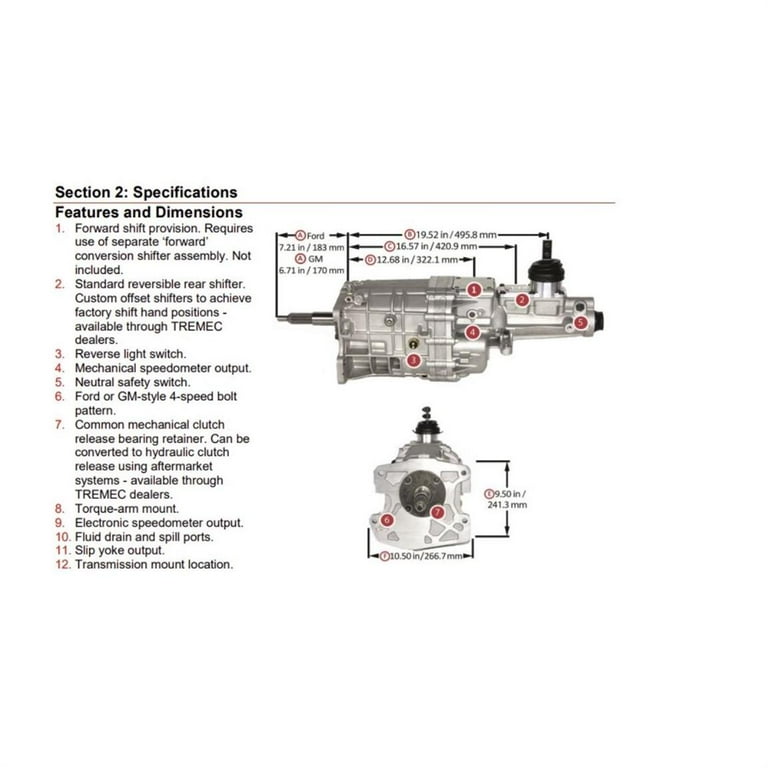 TREMEC TCET18084 TKX Close Ratio 5-Speed Ford Manual Transmission