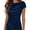 tops 168#Blue, variant on Womens T Shirts Elegant Satin with Ruffle Bow Draped Front and Short Sleeves Slim Fit Blouse Evening Vacation Clothes