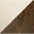 thumbnail image 2 of Curvini 30" Mid-Century Modern Fixed Height Barstool With Swivel In Walnut Wood And Cream Fabric - Set Of 2, 2 of 12