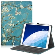 Fintie Sleek Shield Case Cover with Pocket for 10.5-inch iPad Air (3rd Gen) 2019 / iPad Pro 2017, Vintage Blossom