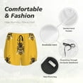 thumbnail image 5 of Running Shorts for Women, Realistic Bee cute cool yellow Workout Athletic Shorts with Pockets, Lounge Yoga Shorts Women, 5 of 7