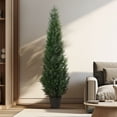 thumbnail image 4 of DR.Planzen Artificial Cedar Tree 5 ft Artificial Cedar Topiary Trees for Outdoors Potted Fake Cypress Tree Faux Evergreen Plants for Home Porch Decor, 4 of 7