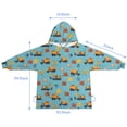 thumbnail image 7 of Cartoon Construction Vehicles Road Signs Blanket Hoodies for Kids 6-13YR Oversize Wearable Blanket Hoodies for Boys Girls Teens, 7 of 7