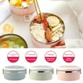 thumbnail image 3 of Xingzhi Lunch Box Stainless Steel PP Plastic Food Insulation Storage Containers Bento Heat Resistant Boxes Travel School Work Pink, 3 of 6