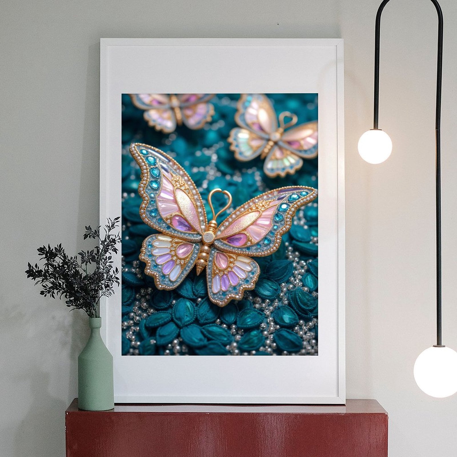 Diamond Art Kits for Adults - 5d Intricate Jewel Butterfly Ornament Diamond Painting for Adults, Diamond Art for Adults Beginners, Diamond Painting Kits for Adults for Home Wall Decor