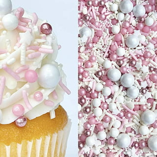 12Pk Edible Shimmer Baby Pink Ribbon Bows Cake / Cupcake Sugar Decoration Toppers