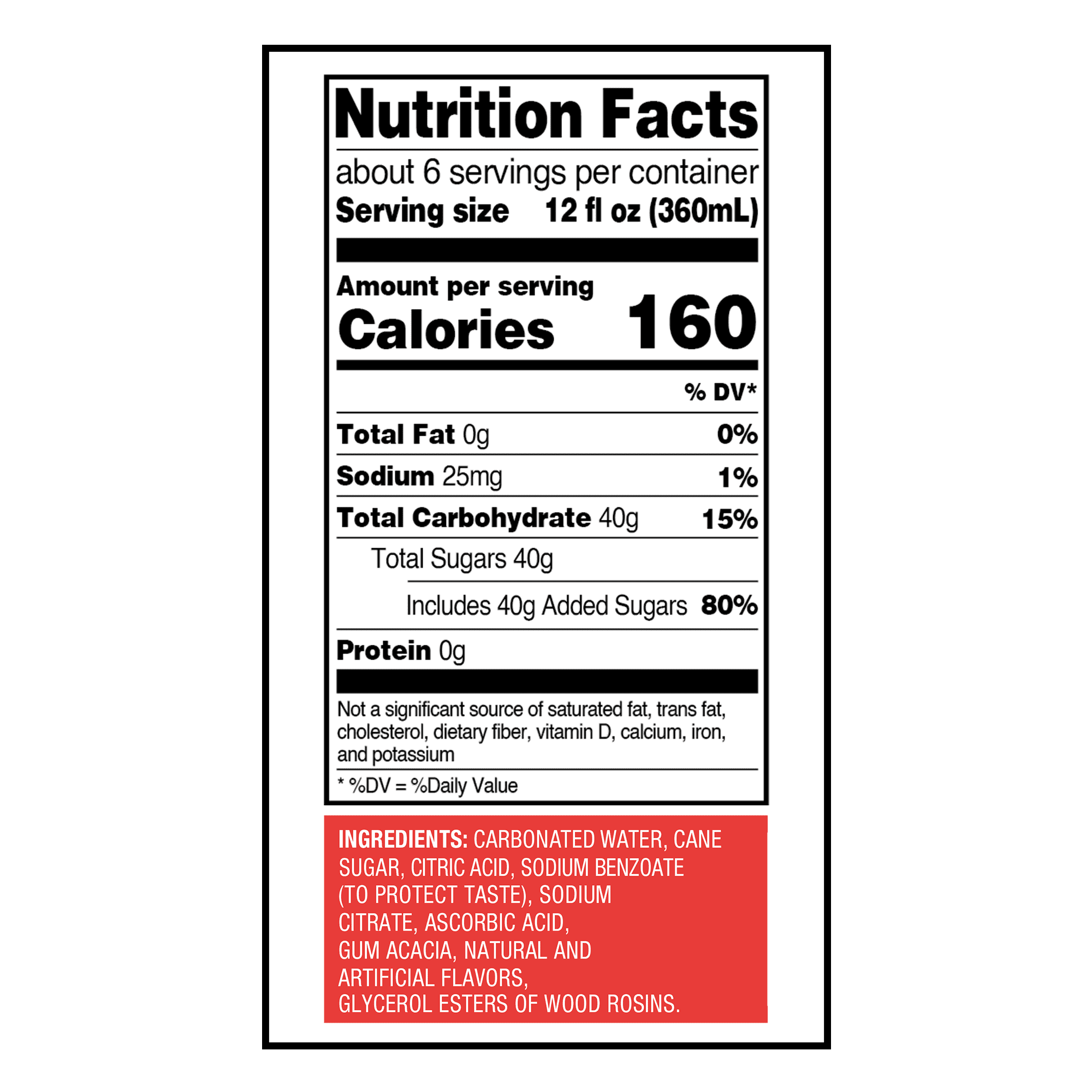 (6 pack) Great Value Grapefruit Soda Pop, Pure Cane Sugar, 2 Liters