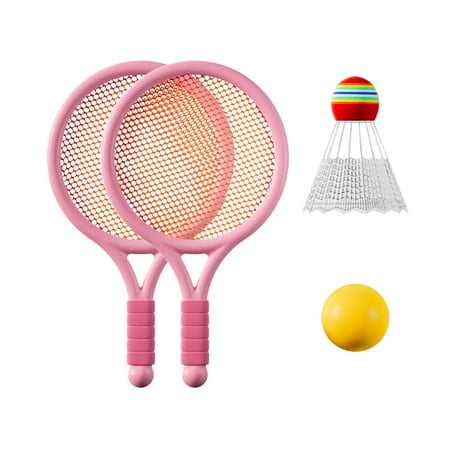Fzaqwen Children's Badminton Tennis Set Training Tennis Racquets Kids Tennis Rackets for Pink