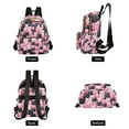 thumbnail image 2 of Cats Black Pink Cartoon Travel Laptop Backpack Casual Daypack Lightweight Bookbag Compartment for Business, 2 of 7