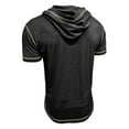 thumbnail image 4 of DPTALR George Men's Henley Shirt Lightweight Short Sleeve Hoodies Casual Stylish Button BlackBig and Tall Men L, 4 of 6