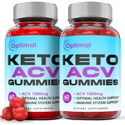 (2 Pack) Optimal Keto ACV Gummies - Supplement for Weight Loss - Energy & Focus Boosting Dietary Supplements for Weight Management & Metabolism - Fat Burn - 120 Gummies