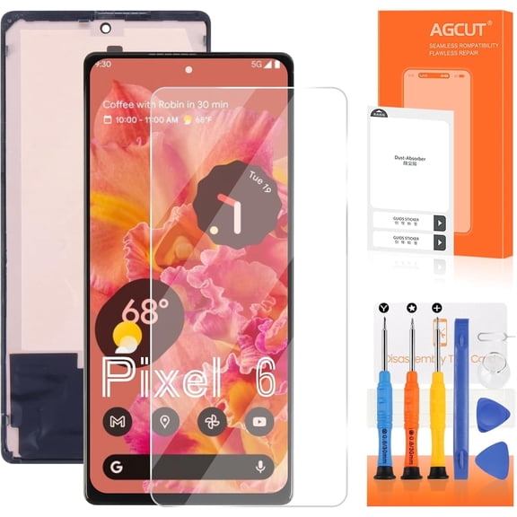 OLED Screen for Google Pixel 6 Screen Replacement LCD Display 3D Touch Digitizer Assembly Repair Parts (Black) | Compatible with G9S9B16, G8VOU, G9S9B18