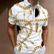 thumbnail image 2 of Blusa de manga corta con estampado de cremallera para hombre Pompotops  oipoqjl24510, 2 of 3