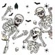 thumbnail image 1 of Bewildely Pegatinas de esqueleto de Halloween, pegatinas para ventana, pegatinas para puerta de pared de cristal para decoración de fiesta de Halloween Decoración del hogar Bewildely HA036937-00, 1 of 6
