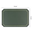 thumbnail image 4 of REGALWOVEN Placemats Set of 6 Leather Placemats for Kitchen Dining Table Decor Washable Heat Resistant Table Placemats Wipeable Table Mat Green+Gray 18*12in, 4 of 7
