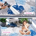 thumbnail image 4 of SAFAVIEH Cabana Kuzman Cream/Red 2'X8' Runner Indoor/Outdoor Area Rug Grey/Blue, 6'7" x 6'7" Square, 4 of 19