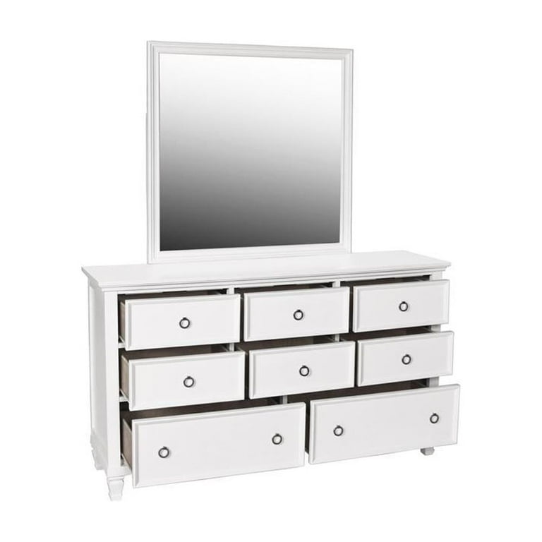 new classic tamarack white dresser New Classic Furniture Tamarack 8-Drawer Wood Dresser in White