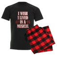 thumbnail image 6 of CafePress - I Wish I Lived In A Musical Men's Dark Pajamas - Men's Dark Loose Fit Cotton Pajama Set, 6 of 7