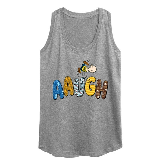 Peanuts - Aaugh Pattern Charlie Brown - Women's Racerback Tank Top