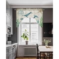 thumbnail image 3 of Whale Coastal Swag Valances for Windows, Small Curtains Drapes, Vintage Nautical Ocean Starfish Compass Kitchen Window Curtains Over Sink Window Treatment Valance for Bedroom/Bathroom 56"x36", 3 of 5