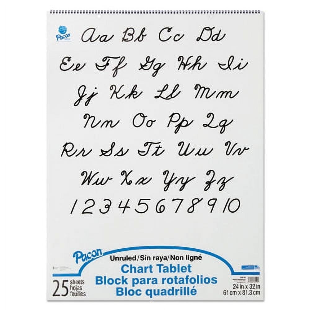 Chart Tablets, Unruled, 25 White 24 X 32 Sheets | Bundle of 5 Each