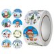 thumbnail image 1 of Pegatinas navideñas para niños, etiquetas para papel de regalo navideño, 500 unidades, 1 pulgada, 8 diseños, 1 of 5