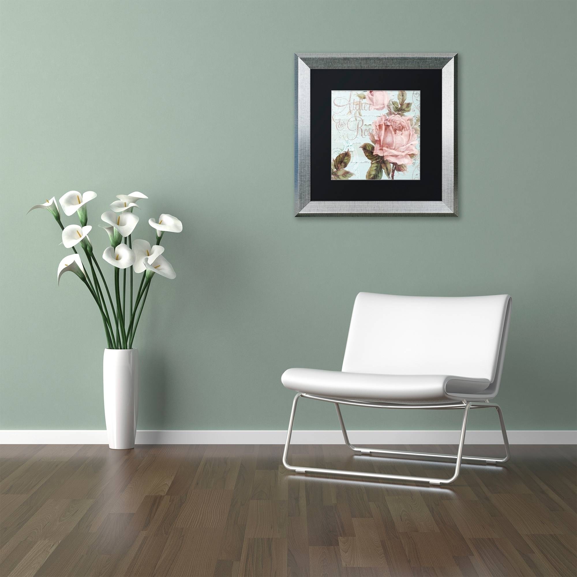 Trademark Fine Art "Atelier De Roses" Canvas Art by Color Bakery Black Matte, Silver Frame