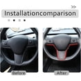 thumbnail image 2 of ABS Interior Steering Wheel Trim Strip Accessories for Tesla Model 3 2017 2018 2019 2020 2021, 2 of 18