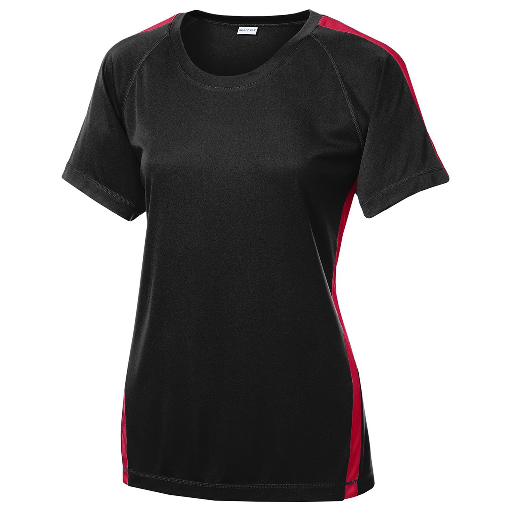 SportTek SportTek Women's Colorblock Competitor TShirt_Black/True