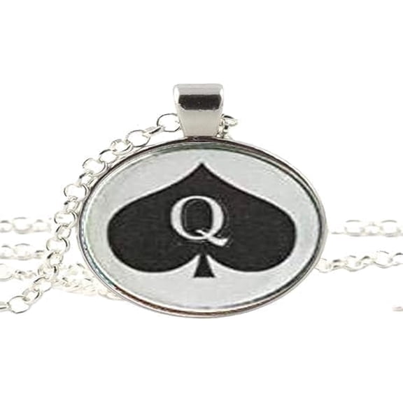 Queen of Spades Necklace Pendant Jewelry Charm