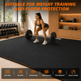 thumbnail image 5 of GIKPAL 8*6FT Large Exercise Mat, High-Density Non-Slip Workout Mat for Home Gym, Yoga, Pilates & Floor Fitness, Black, 5 of 5