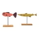 thumbnail image 1 of 2 piezas de lindo adorno de pez independiente con forma de pez, decoración artesanal de madera para EstiloF, 1 of 9
