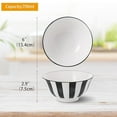 thumbnail image 3 of 6pcs Cereal Bowl Porcelain Soup Bowls 23oz - 6 Inch Japanese Bowls Black and White for Serving Salad | Ramen | Noodle | Pho | Oat | Oatmeal, 3 of 8