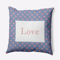 16" x 16" Simply Daisy Love Polyester Accent Pillow, Cornflower Qty 1