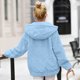 thumbnail image 2 of TaTaai Plush Lined Hooded Coat for Women， Winter Warm Fleece Jacket with Long Sleeves， Cozy Loose Fit Outerwear for Holiday Season Gift, 2 of 9