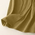 thumbnail image 5 of Maoxin Women Skirt Women‘s Casual Loose High Waisted Mid Length Pleated Split Button Pocket Skirt ,Khaki,L, 5 of 7
