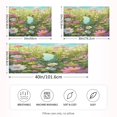 thumbnail image 4 of Haosy Satin Pillowcase for Hair and Skin Standard Cooling Silk Pillow Case with Envelope Closure Cartoon Frog Sit in Meadow Of Flower 20"x26", 4 of 9