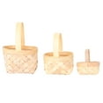 thumbnail image 1 of 3Pcs Kids Mini Tote Basket Hand-woven Basket Plaything Playing House Accessory, 1 of 8