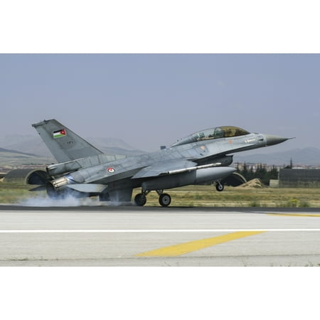 Air Jordan 1 Retro 99 A Royal Jordanian Air Force F-16BM landing on the runway while attending the international Exercise Anatolian Eagle 2014-2 in Konya Turkey Poster Print ()