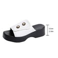 thumbnail image 7 of Wowcloth Women's Platform Slide Sandals – Comfortable One-Strap Wedge Heel with Lightweight Design for Casual Spring Summer Wear, 7 of 7