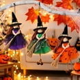 thumbnail image 6 of Hangable Witch Doll Ornament | Halloween Small Witch Figurine with Gauze Skirt,Sorceress Doll with Broom,Halloween Hanging Decoration,for Haunted House Room Door and Window Decoration, 6 of 8
