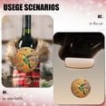 thumbnail image 4 of Funny Christmas Ornament,Hummingbird With Iridescent Feathers,Xmas Round Ceramic Pendant, 4 of 6