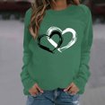 thumbnail image 2 of FAIWAD Women's Long Sleeve Pullover Tops Heart Print Round Neck Tops Spring Loose Plus Size Tunic Tops, 2 of 5