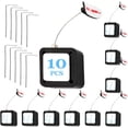 thumbnail image 1 of 10-Pack 6.5ft Retractable Safety Locking Cable for Remote Controls with Reel Boxes, Square/Elliptical Films & Adjustment Wrenches - Black, 1 of 6