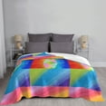 thumbnail image 3 of Rainbow Heaven LGBT Butterfly Throw Blanket, Super Soft Anti-Pilling Flannel Bed Blankets, 40"x30", 3 of 8