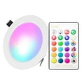 thumbnail image 1 of dodocool 5W LEDs Recessed Lighting Downlight with IR Remote Control 16 Color & 4 Flashing Modes Dimmable RGBW Color Changing Floodlight Ceiling Light, 1 of 7